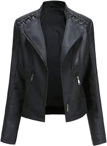 Women's slim fit moto jacket
