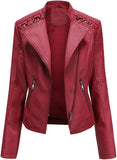 Women's slim fit moto jacket