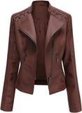 Women's slim fit moto jacket