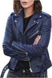 Women's faux leather biker jacket