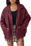 Women's oversized moto jacket