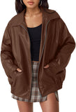 Women's oversized moto jacket