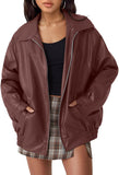Women's oversized moto jacket