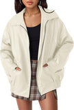 Women's oversized moto jacket