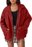 Women's oversized moto jacket