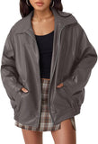 Women's oversized moto jacket