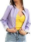 Women's cropped faux leather bolero jacket