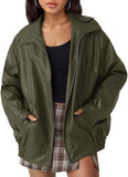 Women's cropped faux leather bomber jacket