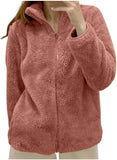 Women's hooded sherpa fleece coat