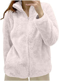 Women's hooded sherpa fleece coat
