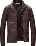 Men's slim fit leather jacket